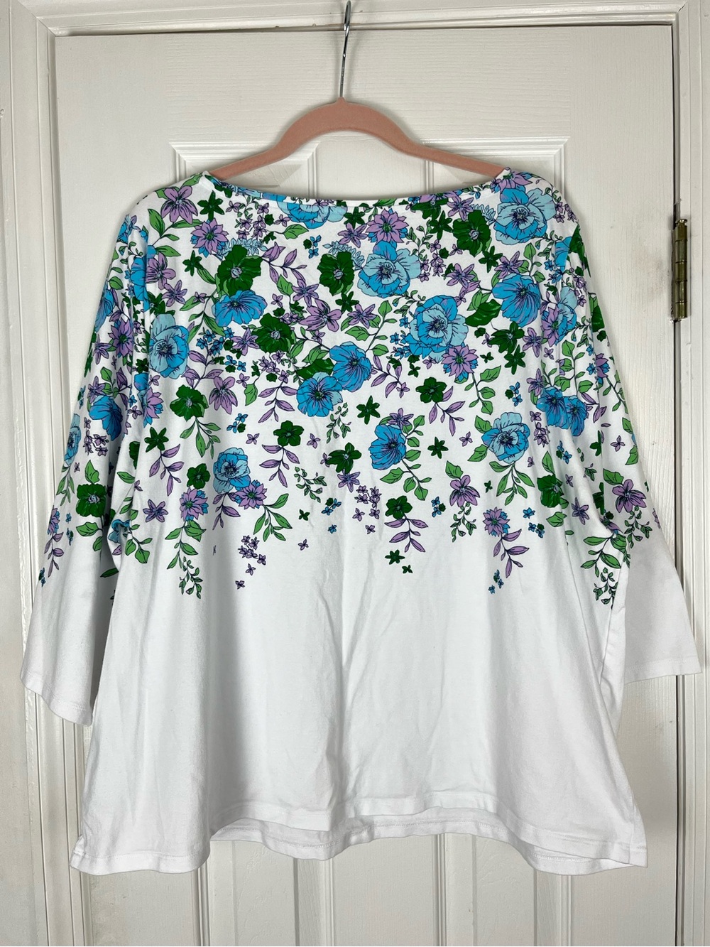 Talbots The Talbots Tee Plus 3X Floral Print 3/4 Sleeve - Picture 7 of 7